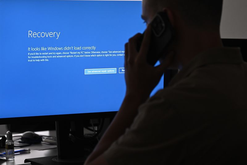 Windows blue error screen