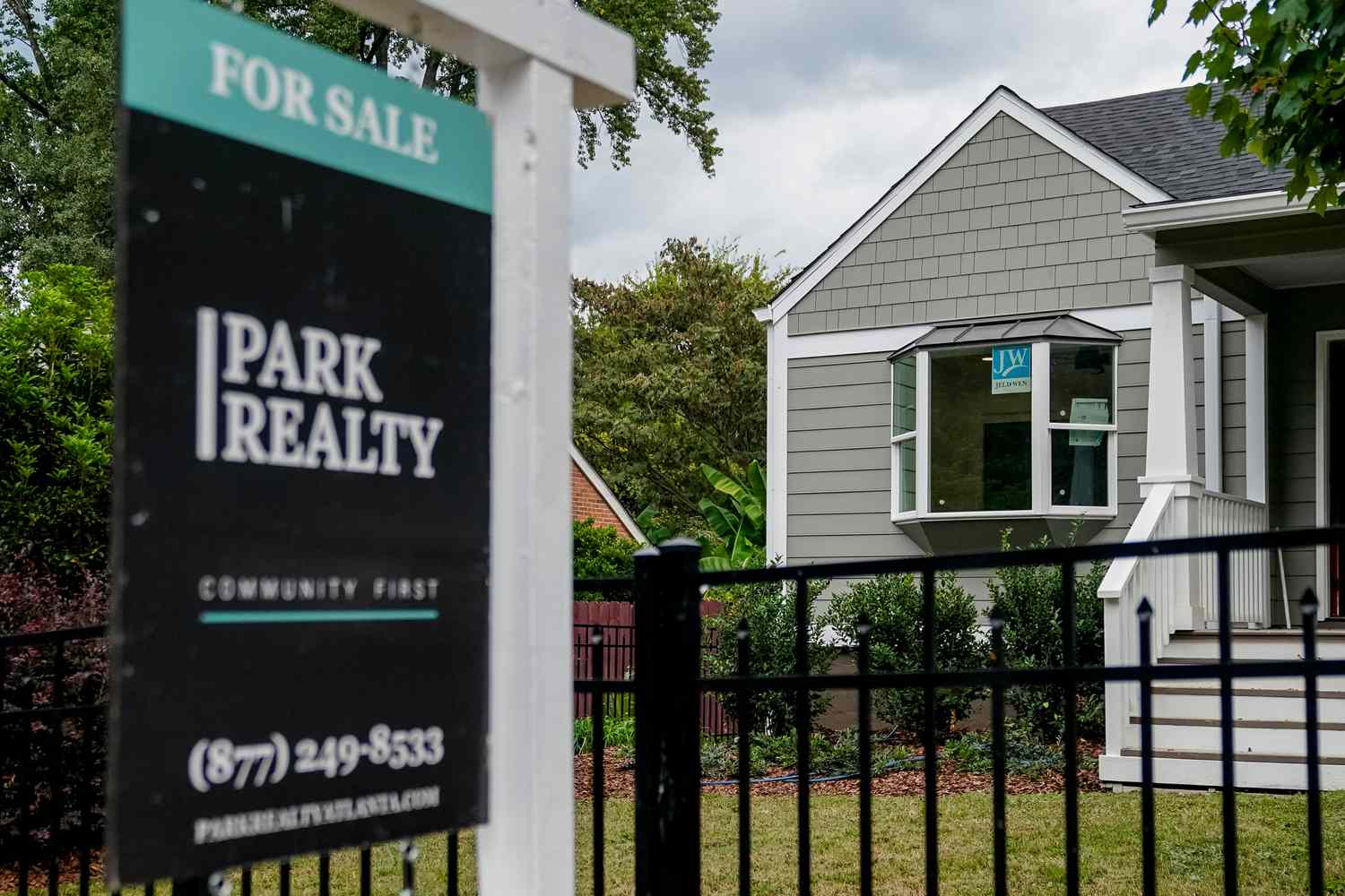 A "For Sale" sign in front of a home in Atlanta, Georgia, US, on Wednesday, Sept. 18, 2024.