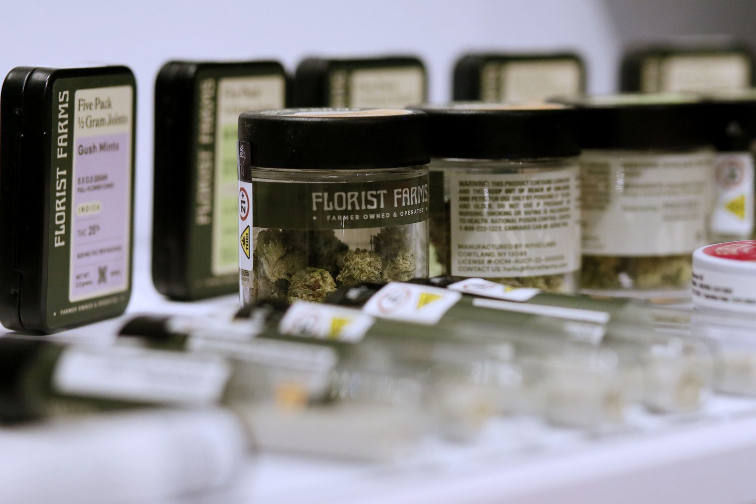 Cannabis products are displayed at Housing Works Cannabis Co on December 29, 2022 in New York City. 