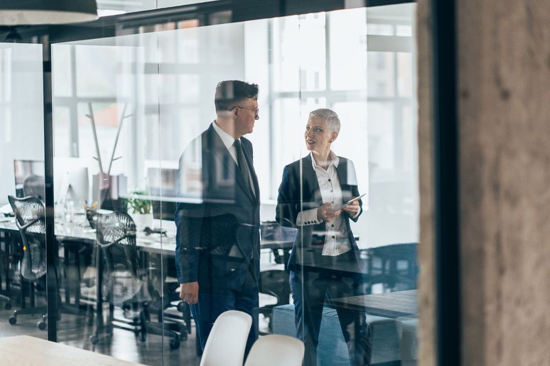 Business partners in discussion