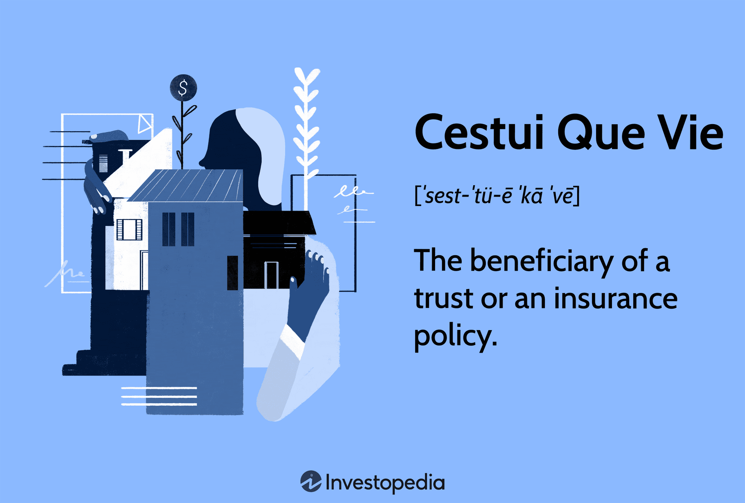 Cestui Que Vie: The beneficiary of a trust or an insurance policy.