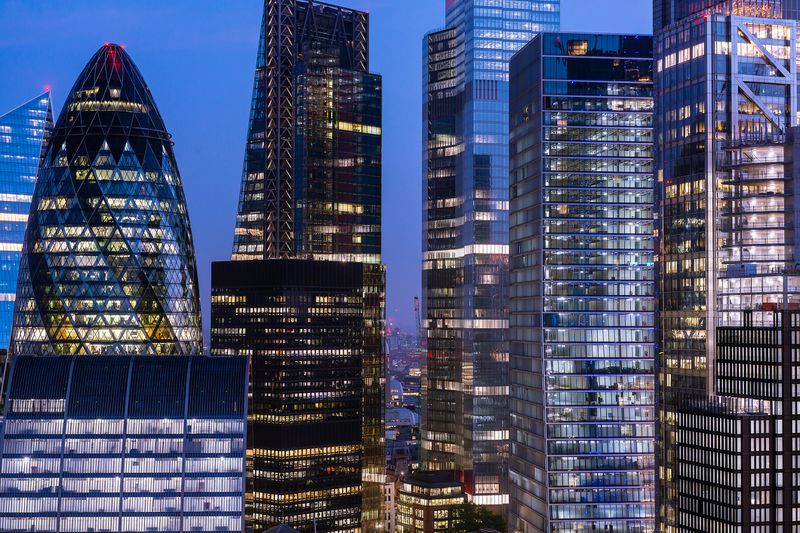 London skylight at night