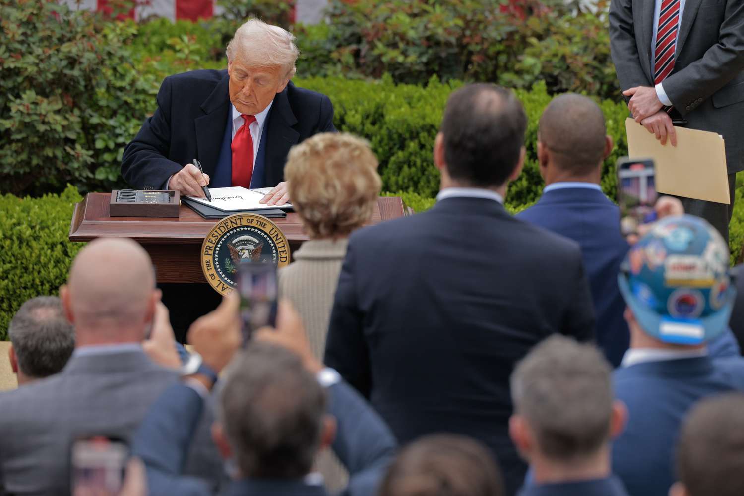 President Trump in the Rose Garden of the White House on Wednesday. 