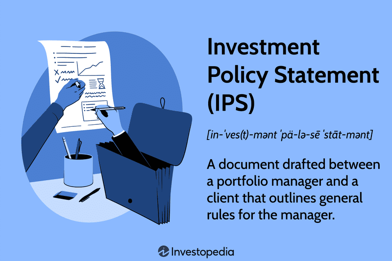 Investment Policy Statement (IPS): A document drafted between a portfolio manager and a client that outlines general rules for the manager.