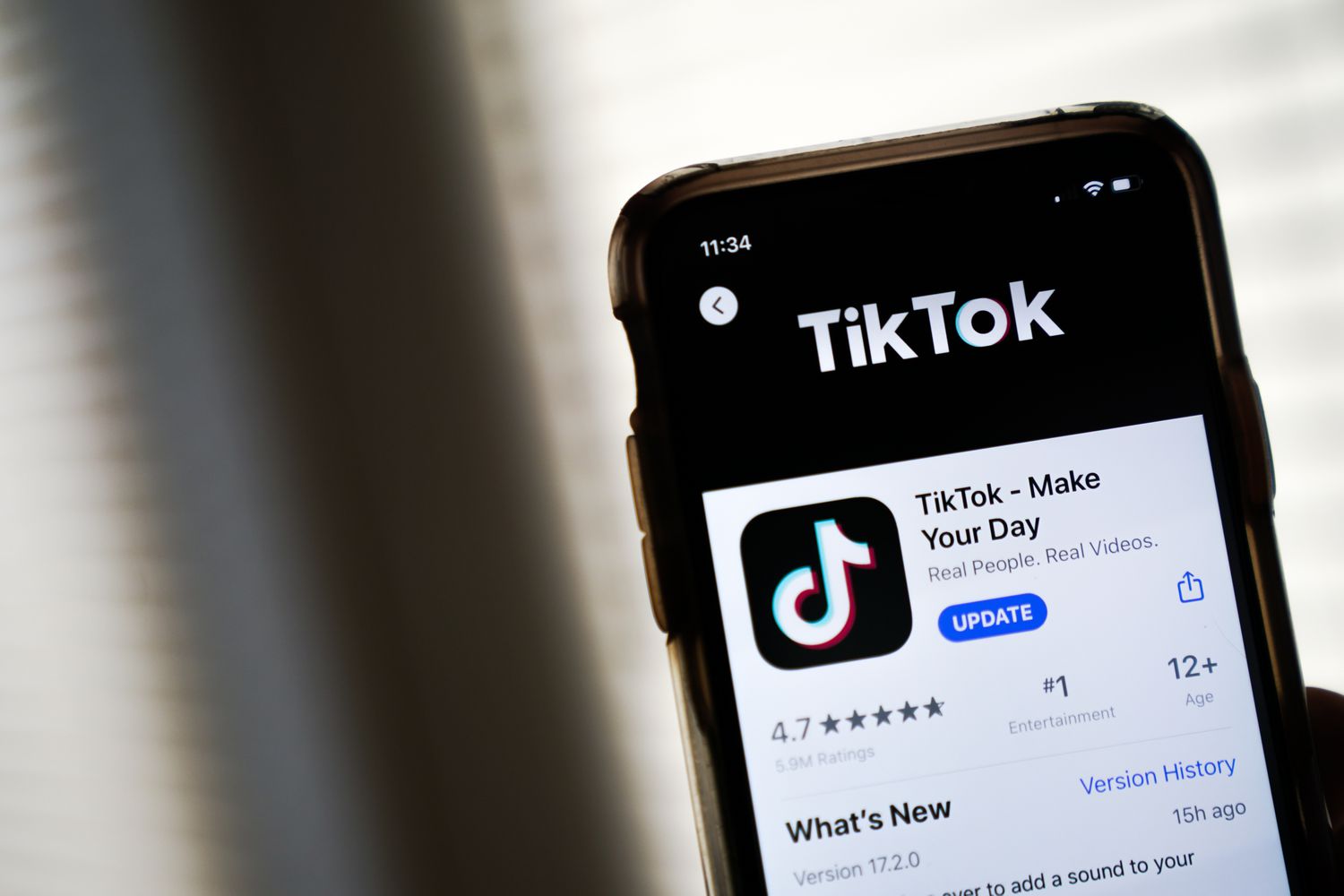 In this photo illustration, the download page for the TikTok app is displayed on an Apple iPhone on August 7, 2020 in Washington, DC.