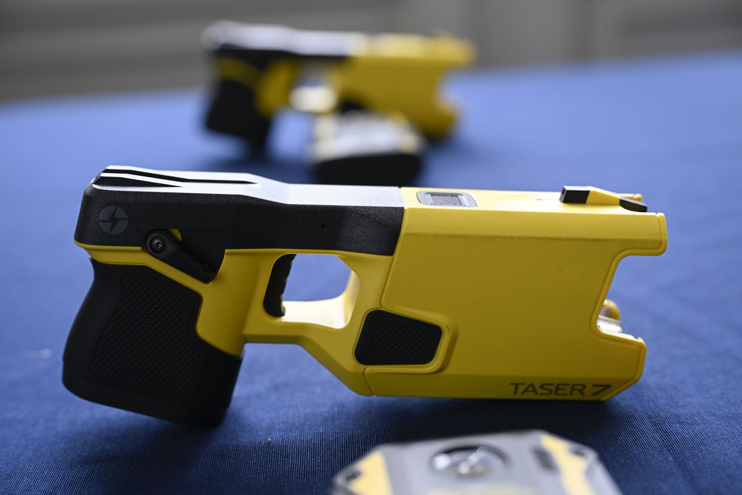 Taser 7 guns on display