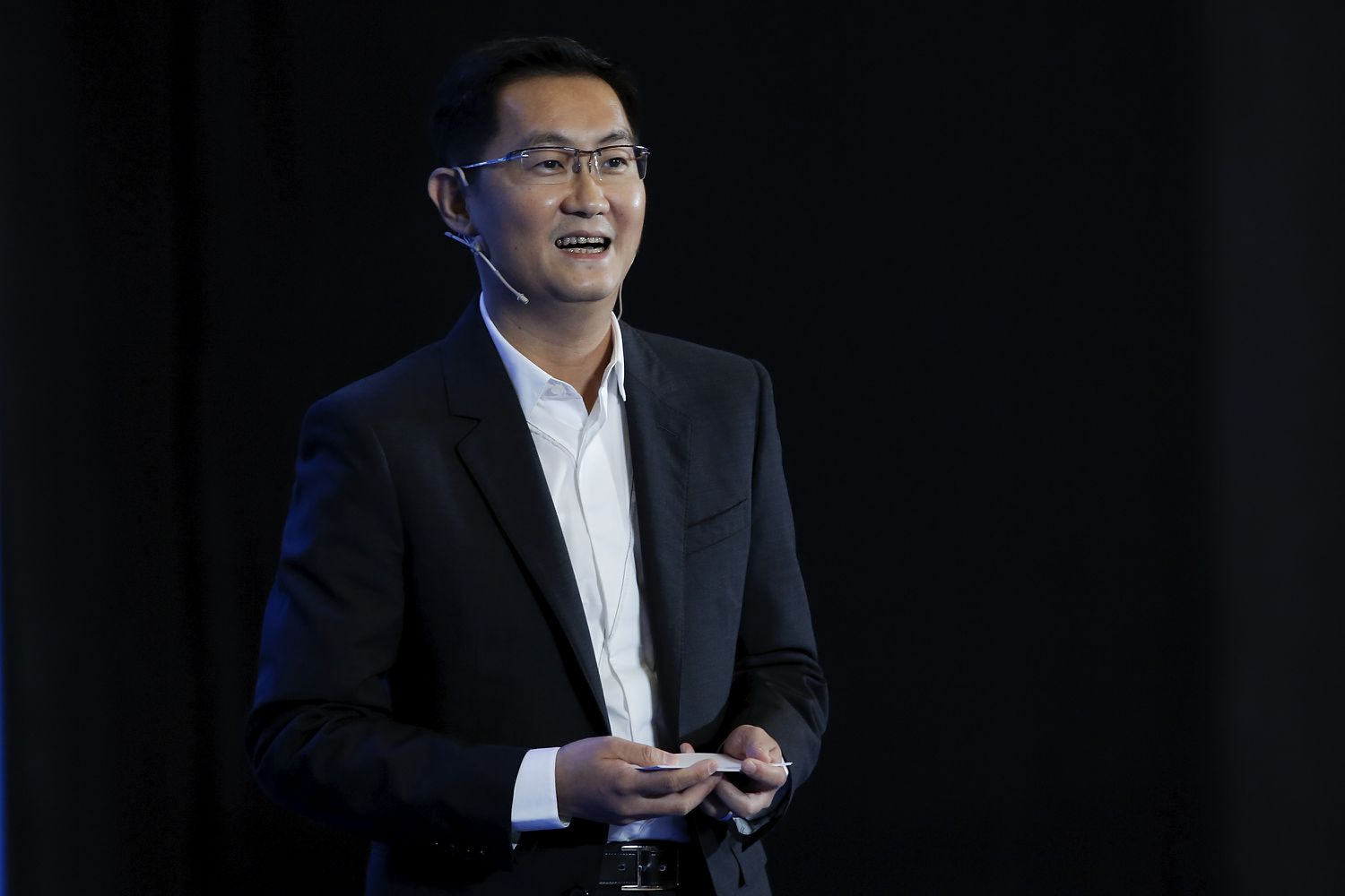 Ma Huateng speaks during the 2017 China International Big Data Industry Expo