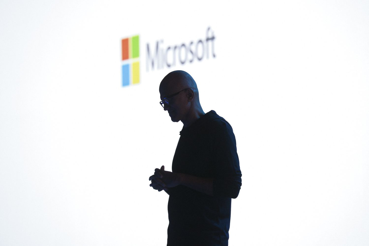 Microsoft CEO Satya Nadella speaks during the Microsoft Build conference.