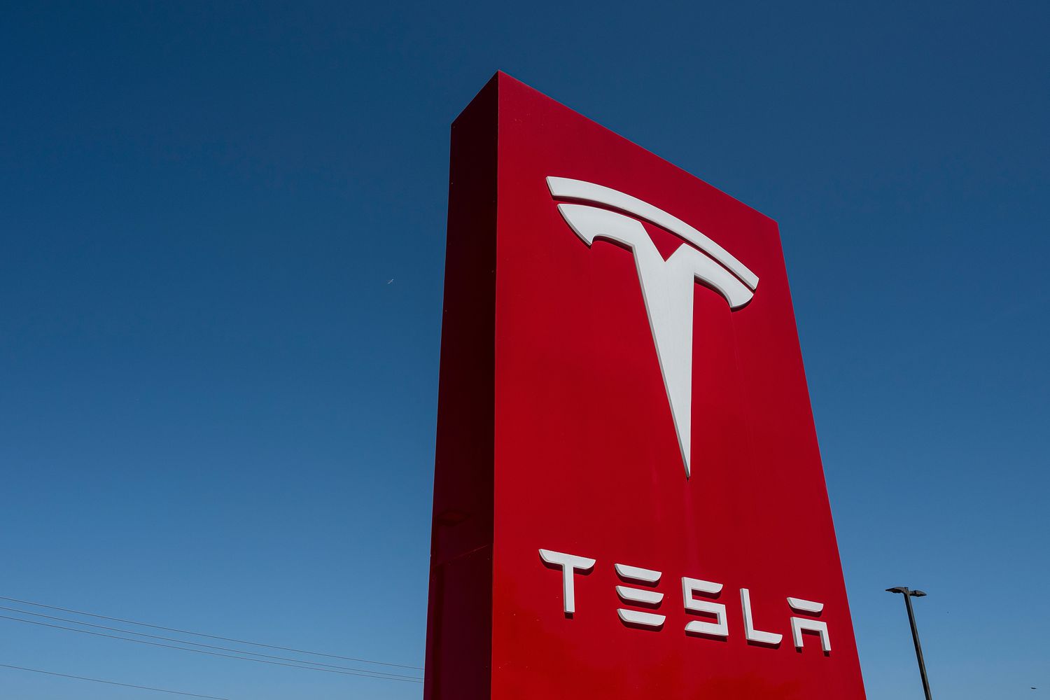Tesla store sign