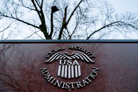 The seal of the US Social Security Administration outside the agencys headquarters in Woodlawn, Maryland, US, on Wednesday, Feb. 19, 2025. 