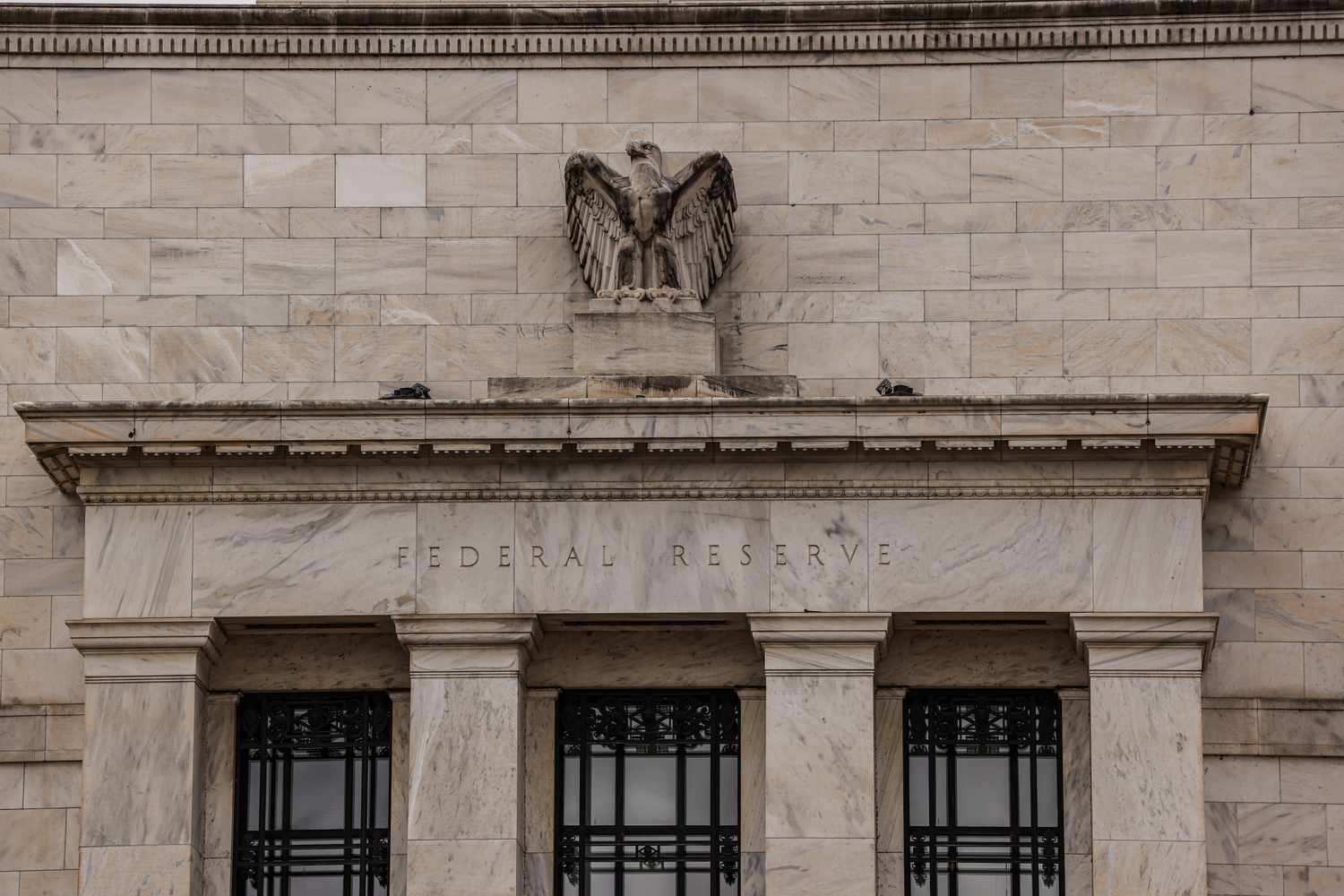 Close up of the Federal Reserve building in Washington DC
