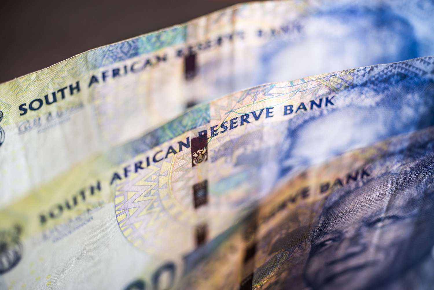 Bank notes issued by South African Reserve Bank.