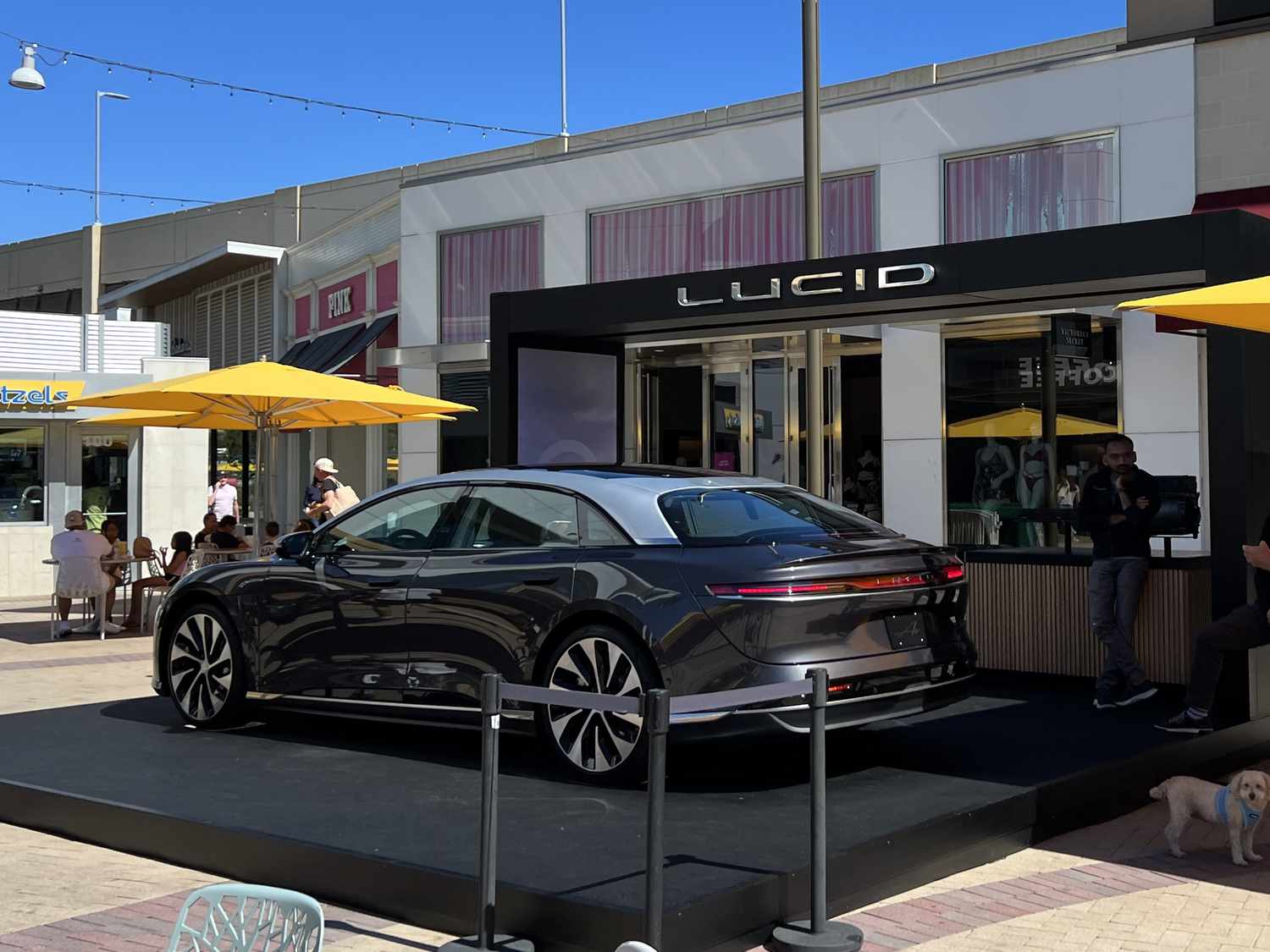 A Lucid electric vehicle display in Walnut Creek, California, in September 2022