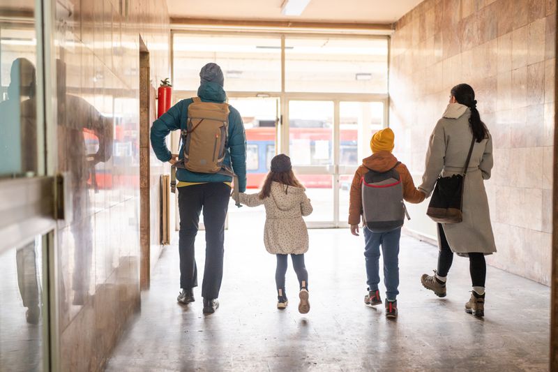 Family walking together