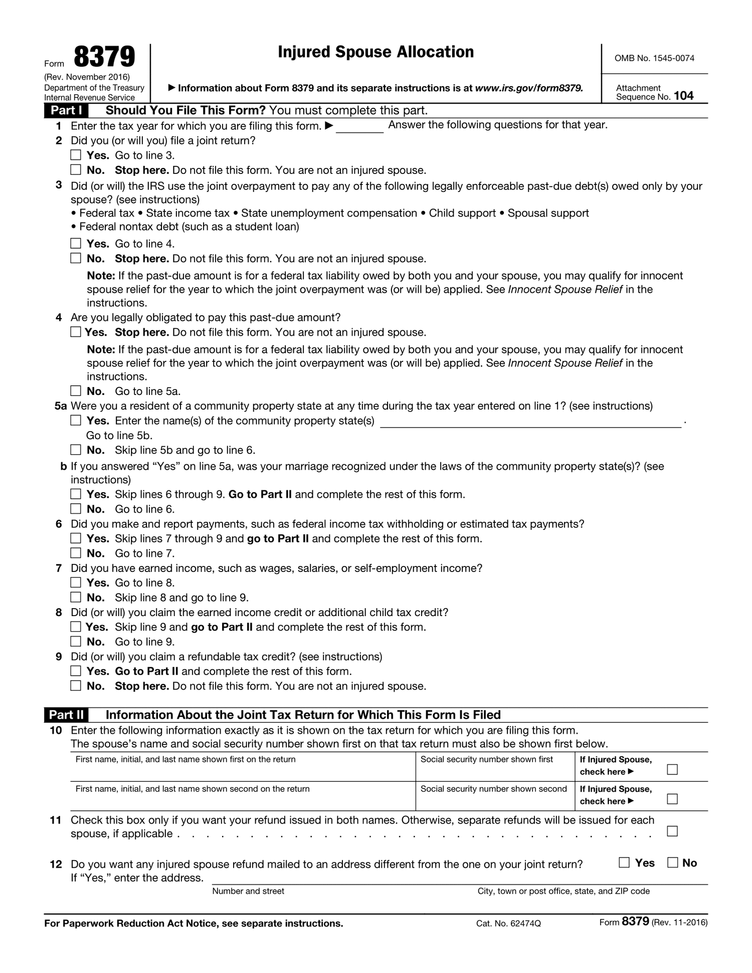 Form 8379