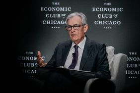 Fed Chair Jerome Powell speaks in Chicago on April 16. 