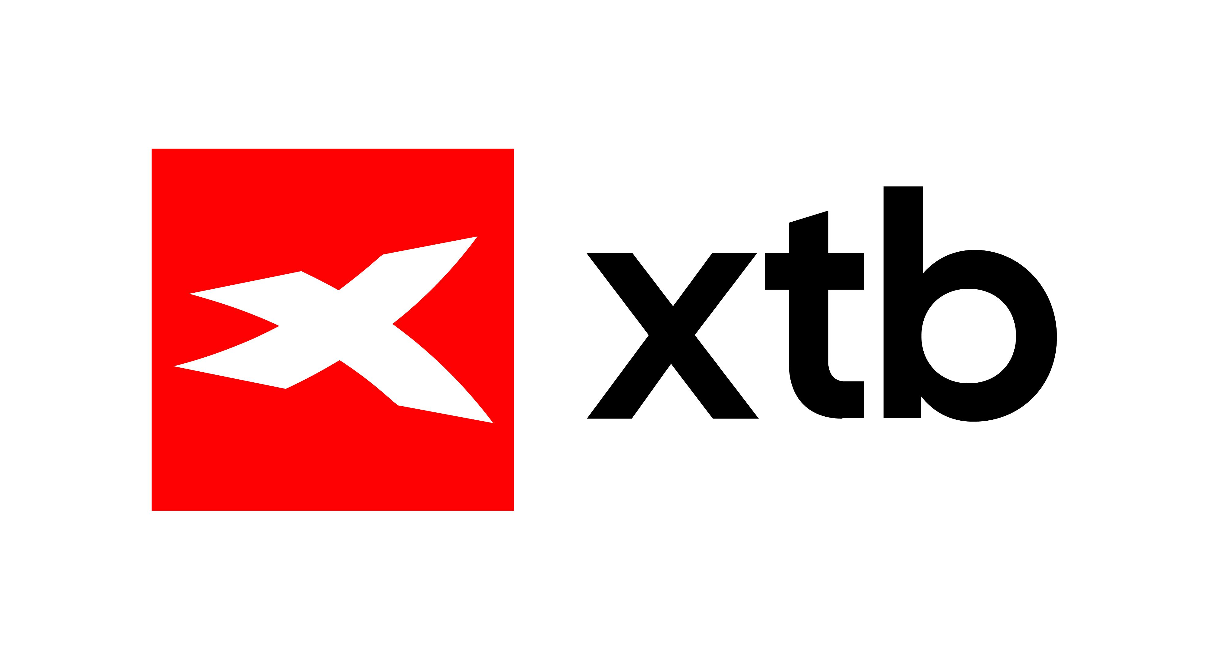 Image shows XTB's logo against a white background. 