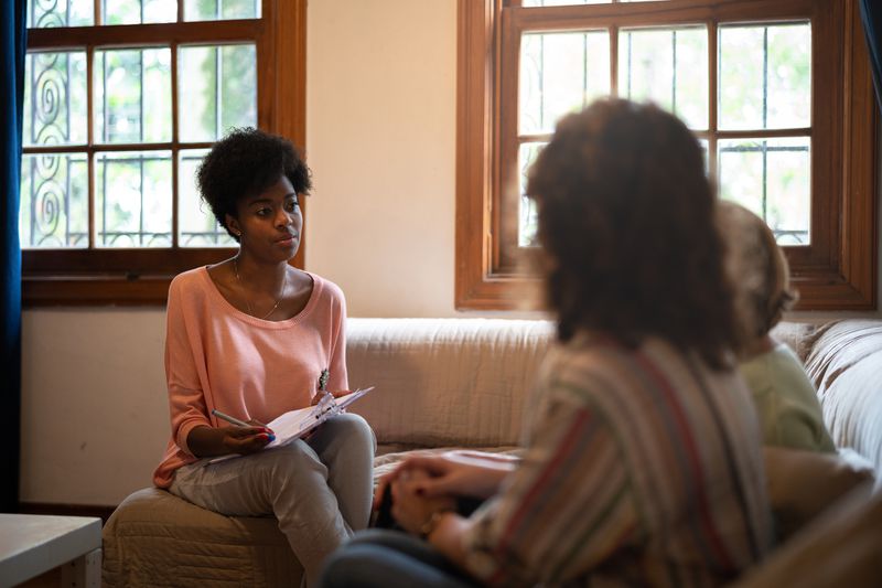 Woman working as a mental health advocate