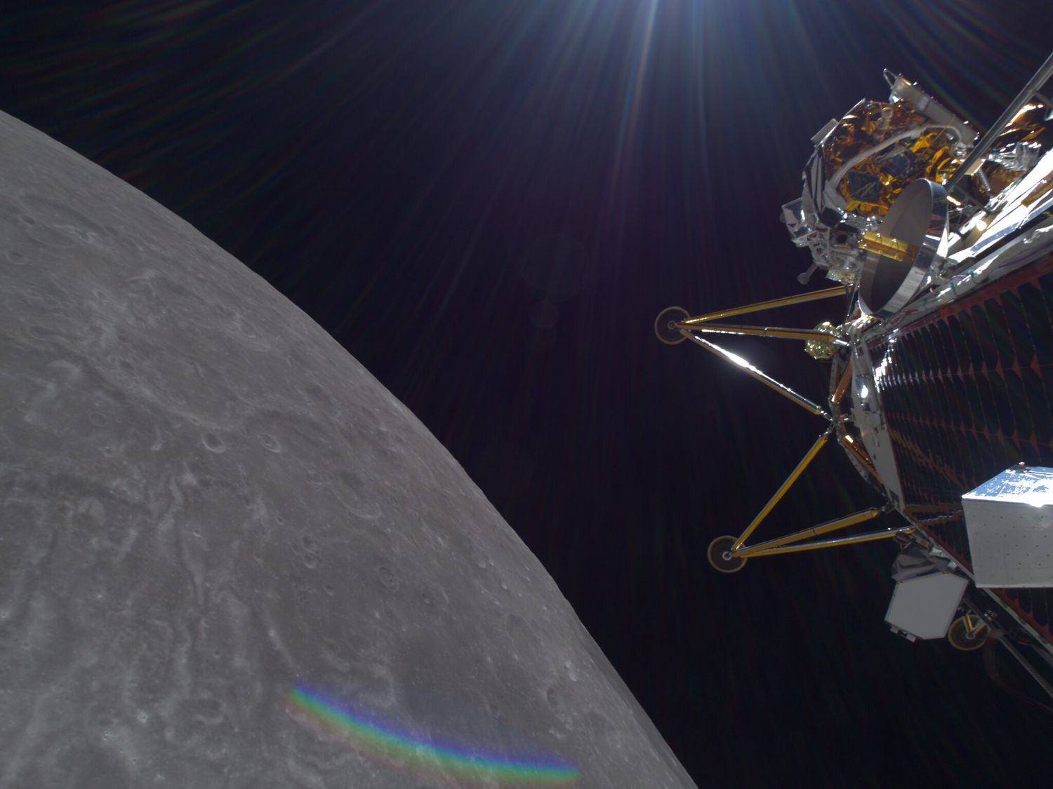 Intuitive Machines’ IM-2 mission Athena lander in circular orbit around the Moon