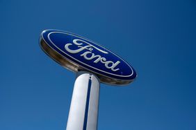 Ford signage at a dealership.