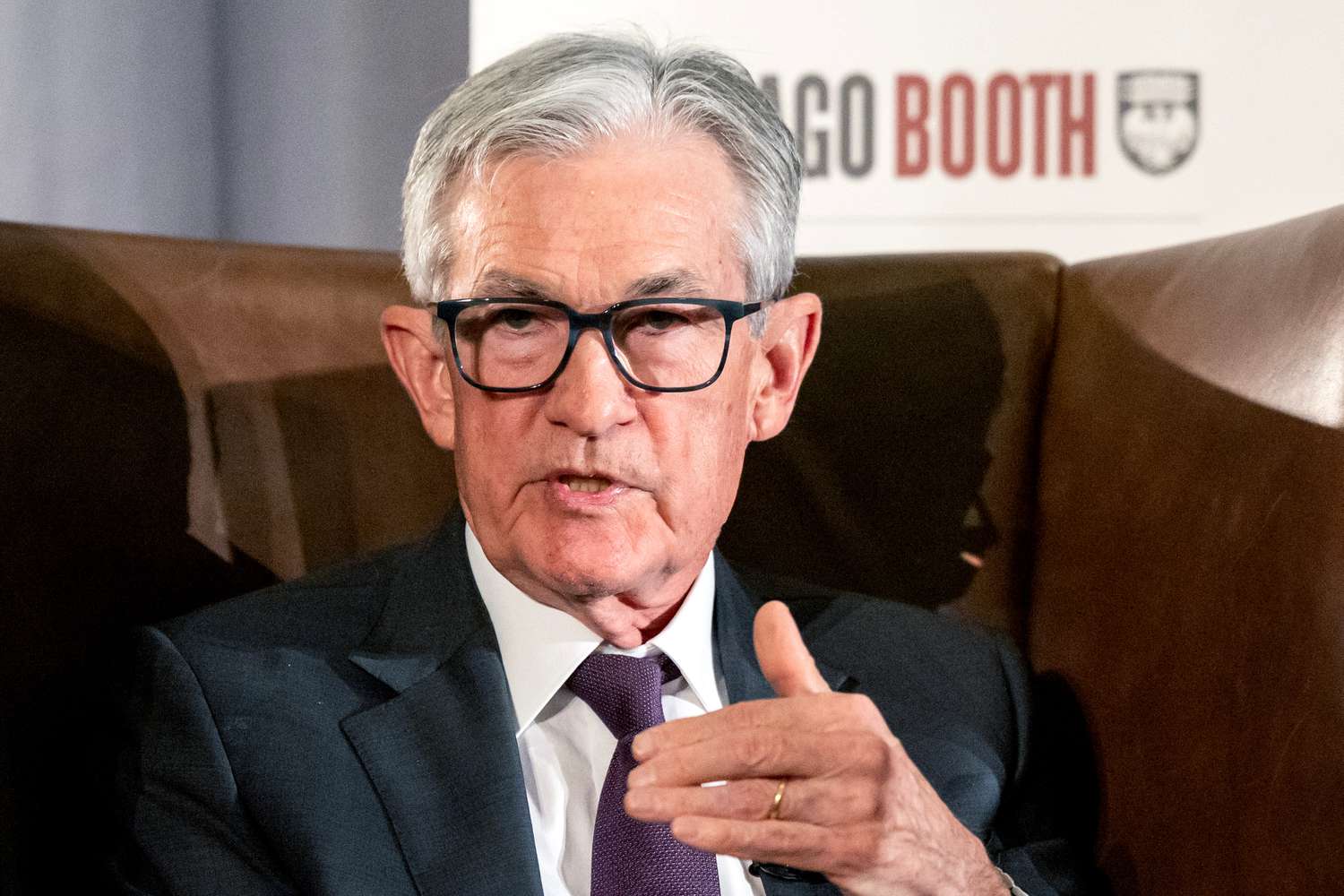 Fed Chair Jerome Powell speaks during the University of Chicago Booth School Of Business Monetary Policy Forum in New York, US, on Friday, March 7, 2025.