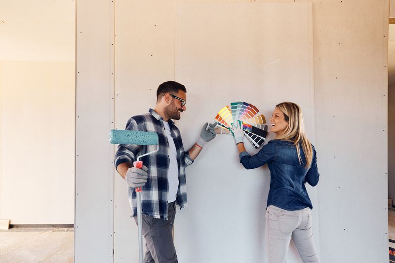 Couple improving their home