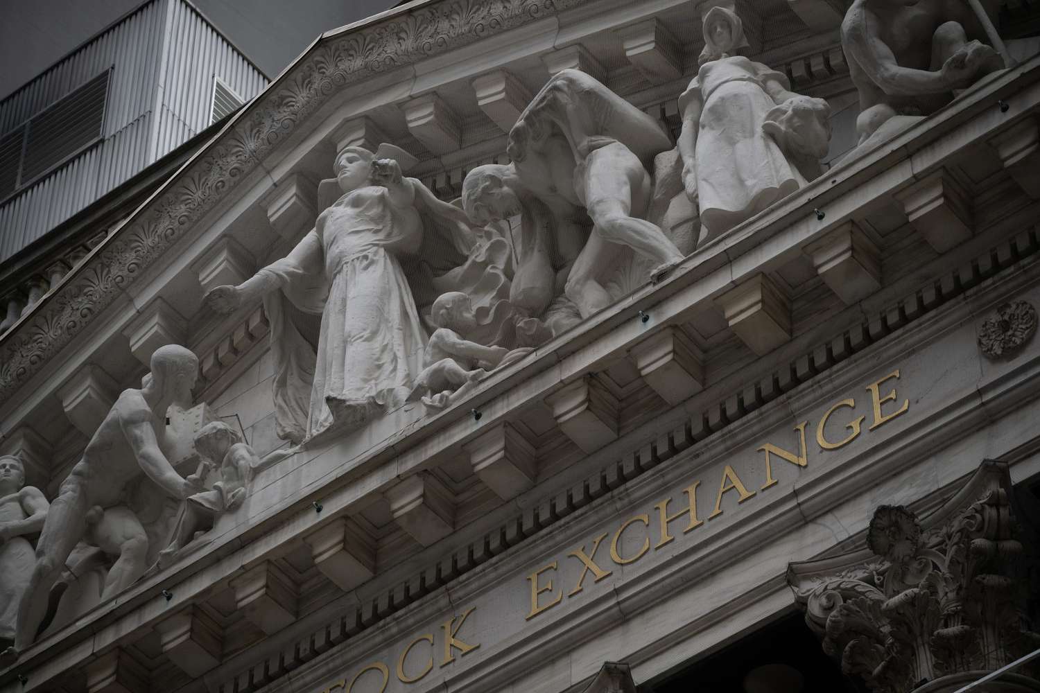 Facade of the New York Stock Exchange (NYSE).