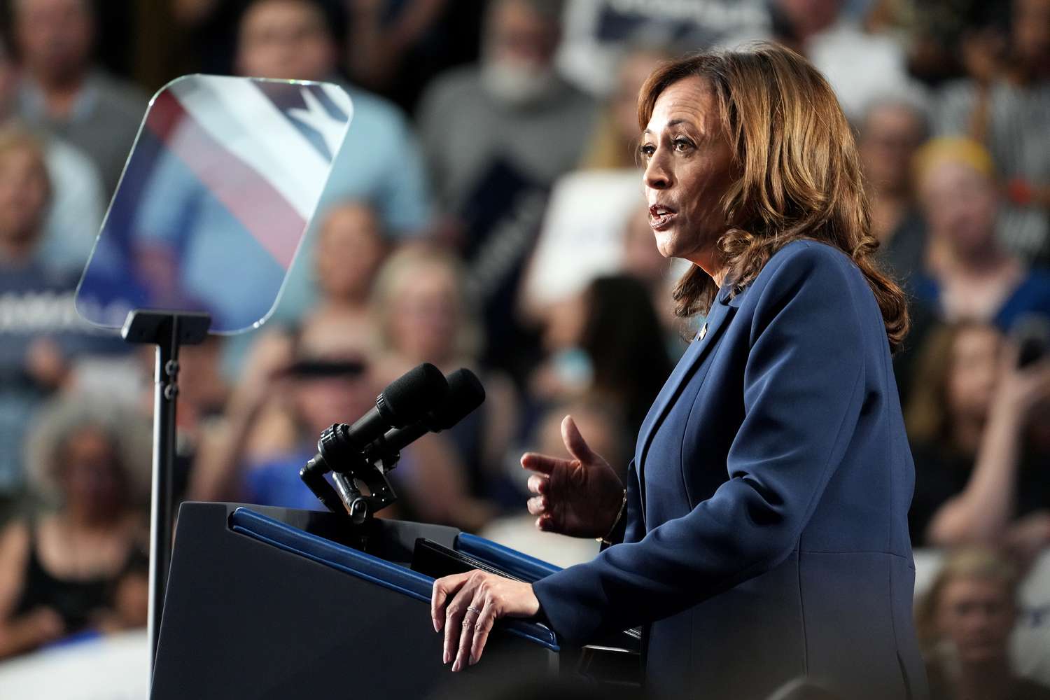 US Vice President Kamala Harris during a campaign event in Milwaukee, Wisconsin, US, on Tuesday, July 23, 2024.