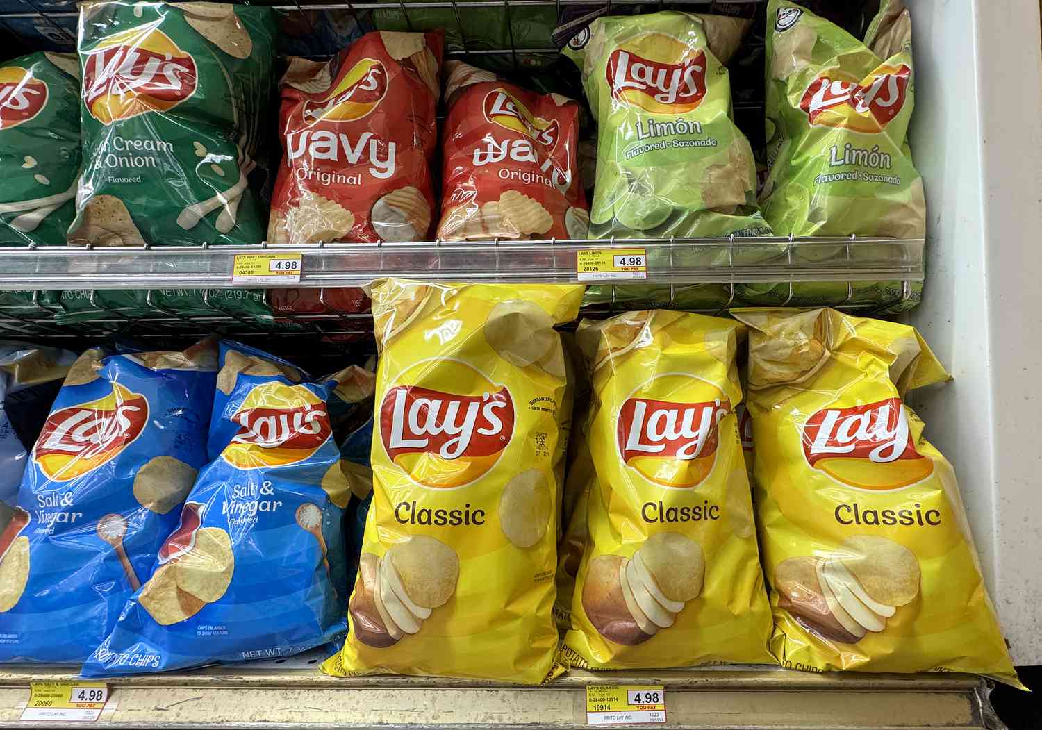 Bags of Lay's chips at a store in California in January. 