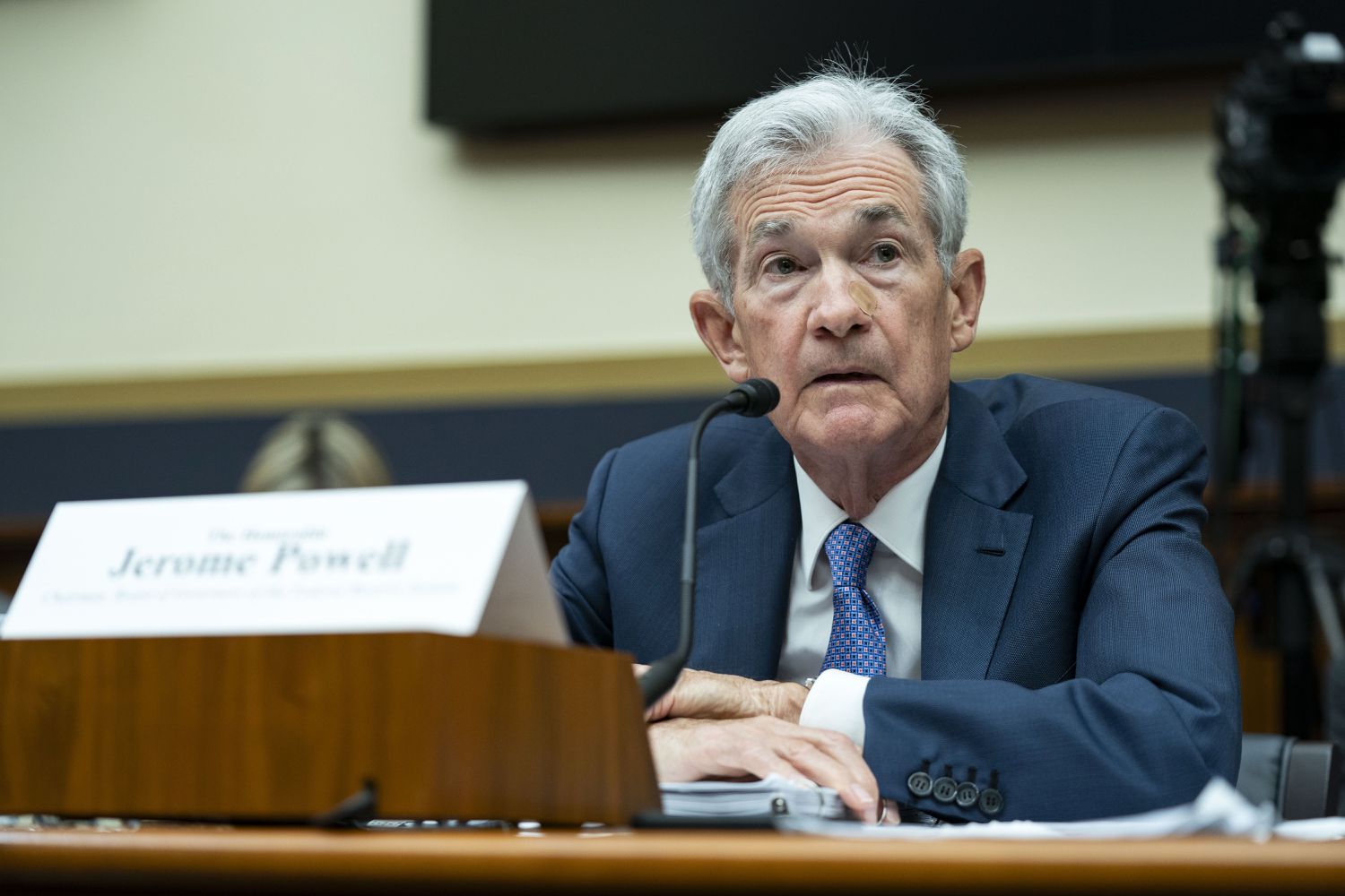Federal Reserve Bank Chair Jerome Powell speaks during a House Financial Services Committee hearing on the Federal Reserve's Semi-Annual Monetary Policy Report at the U.S. Capitol on July 10, 2024 in Washington, DC. 