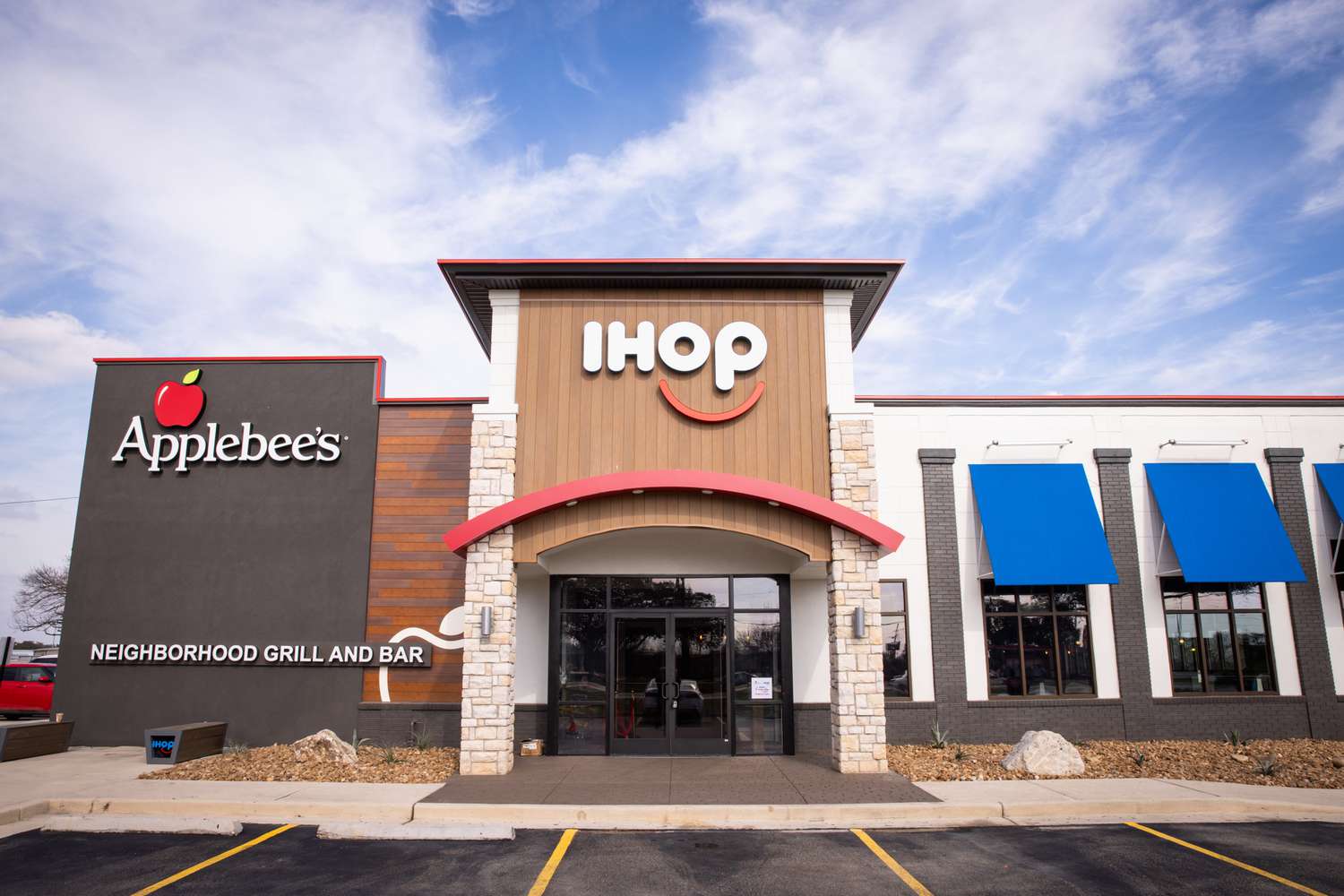 The combination IHOP-Applebee's restaurant in Texas. 