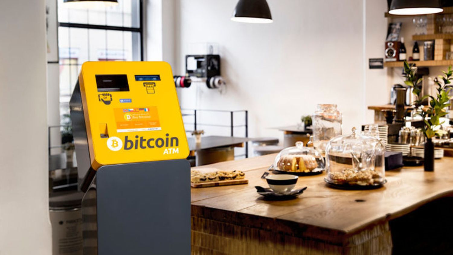 Bitcoin ATM in a cafe