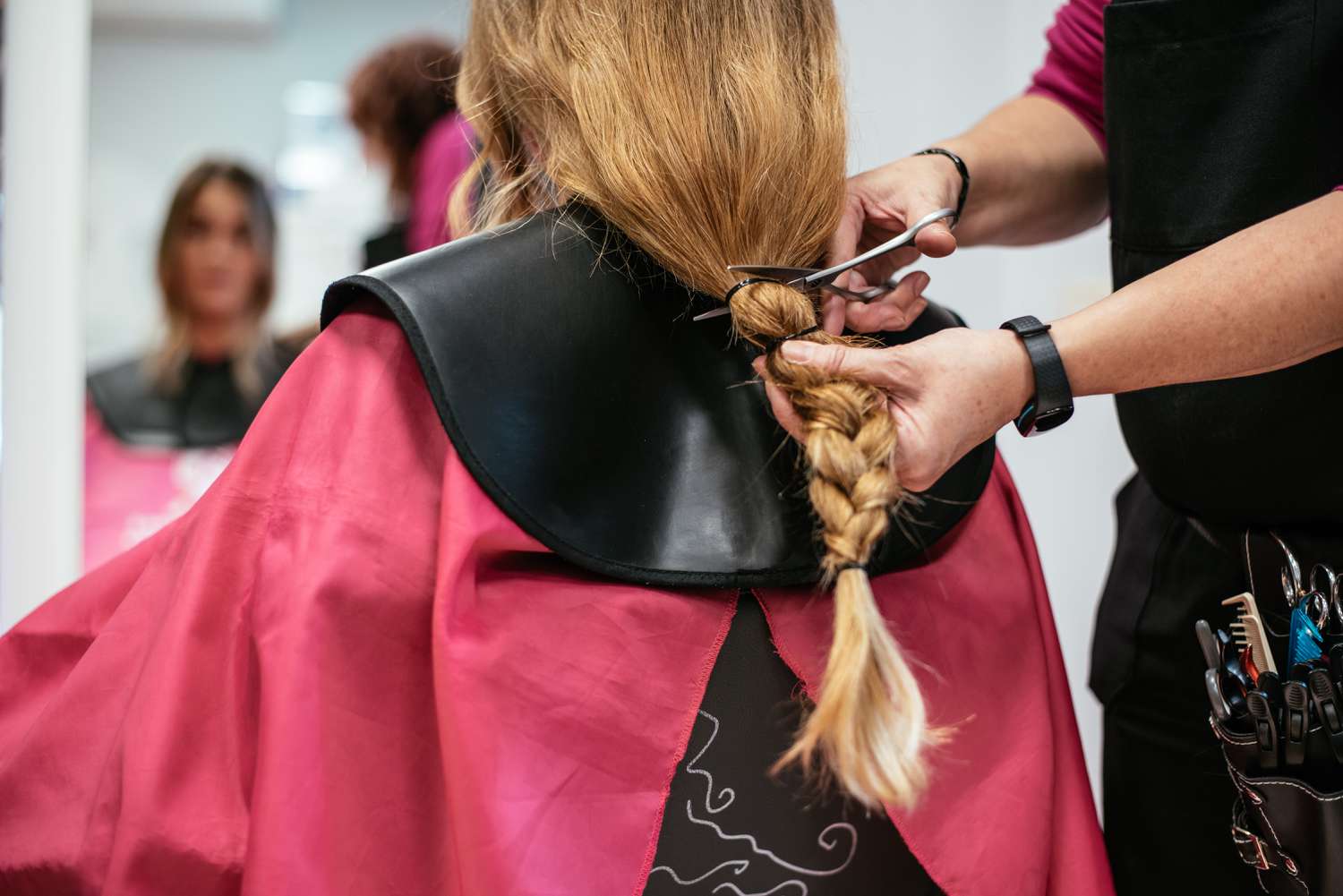 Woman's braid is cut off at salon