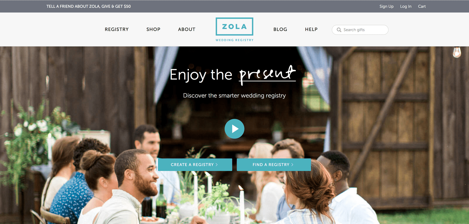 Zola Wedding Registry