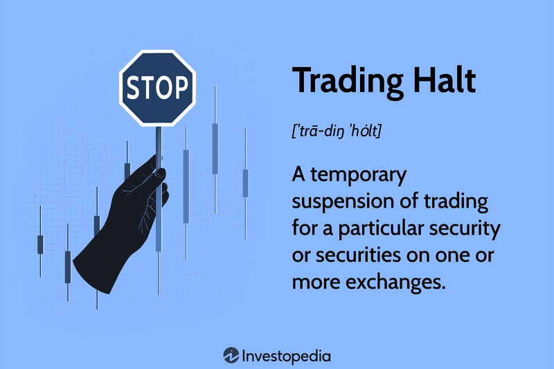 Trading Halt: A temporary suspension of trading for a particular security or securities on one or more exchanges.