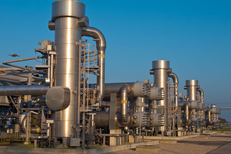 An oil refinery
