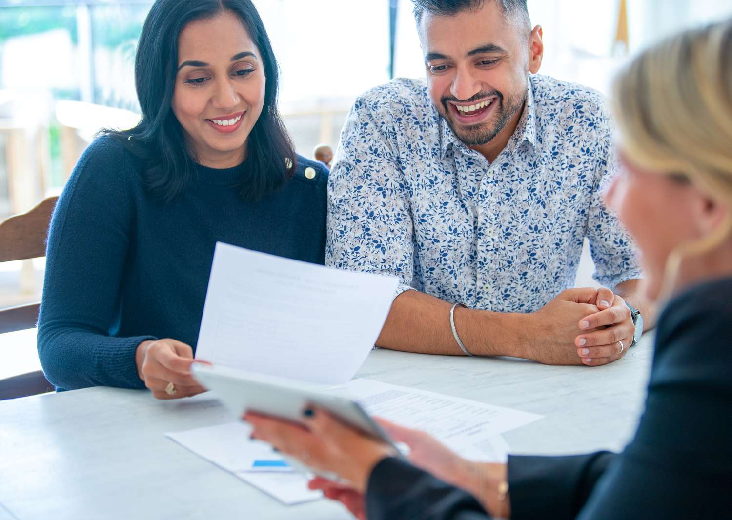 Couple applying for a mortgage loan
