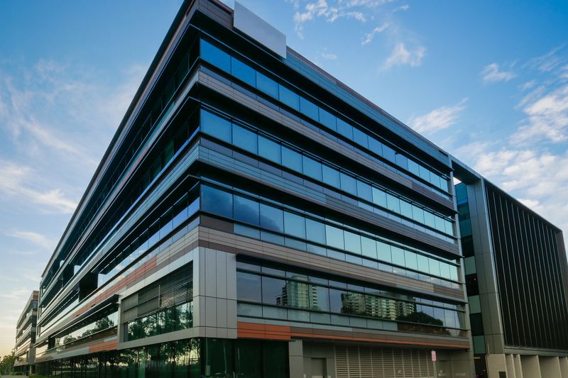 Office building on a sunny day
