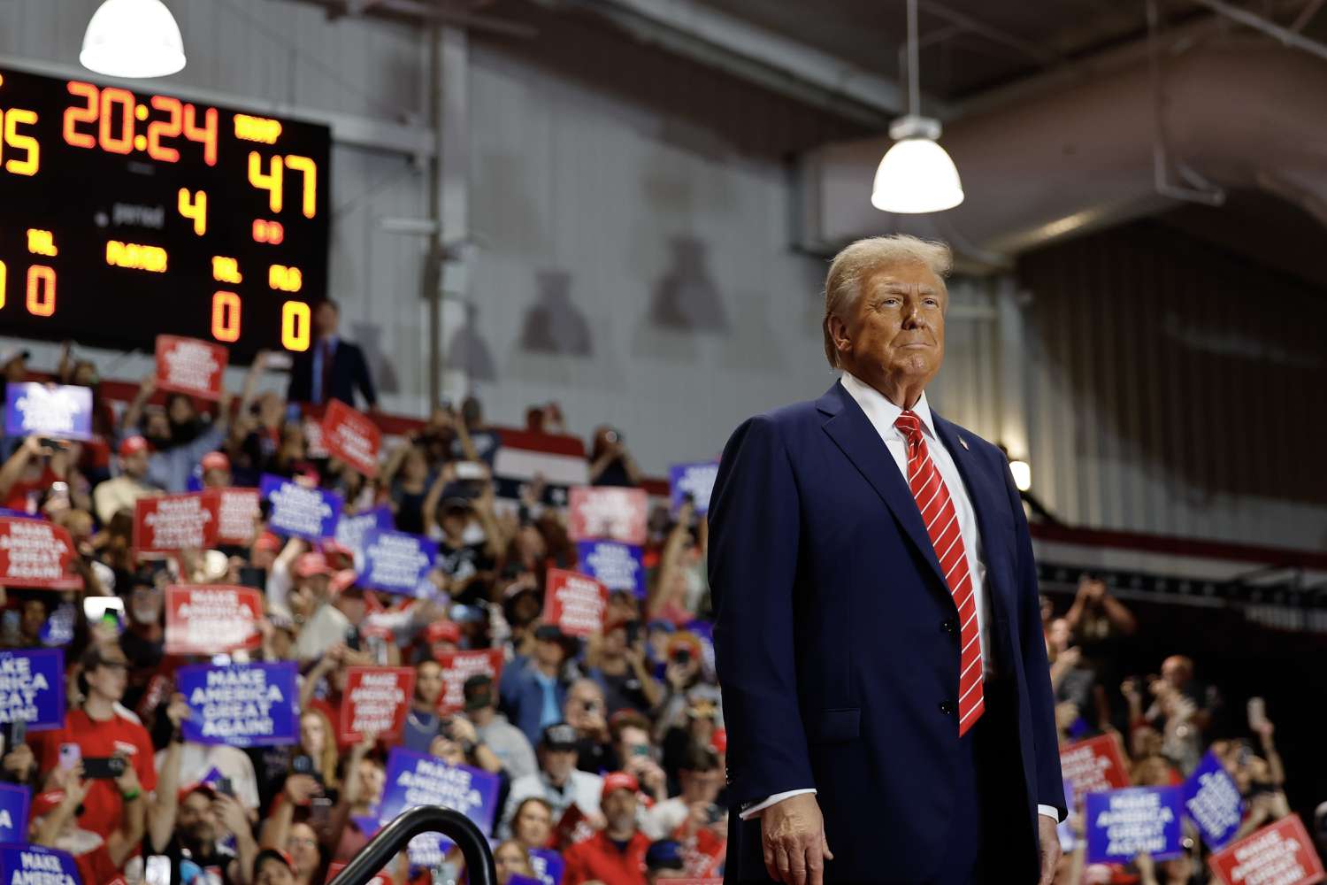 Former President Donald Trump in North Carolina on Wednesday. 