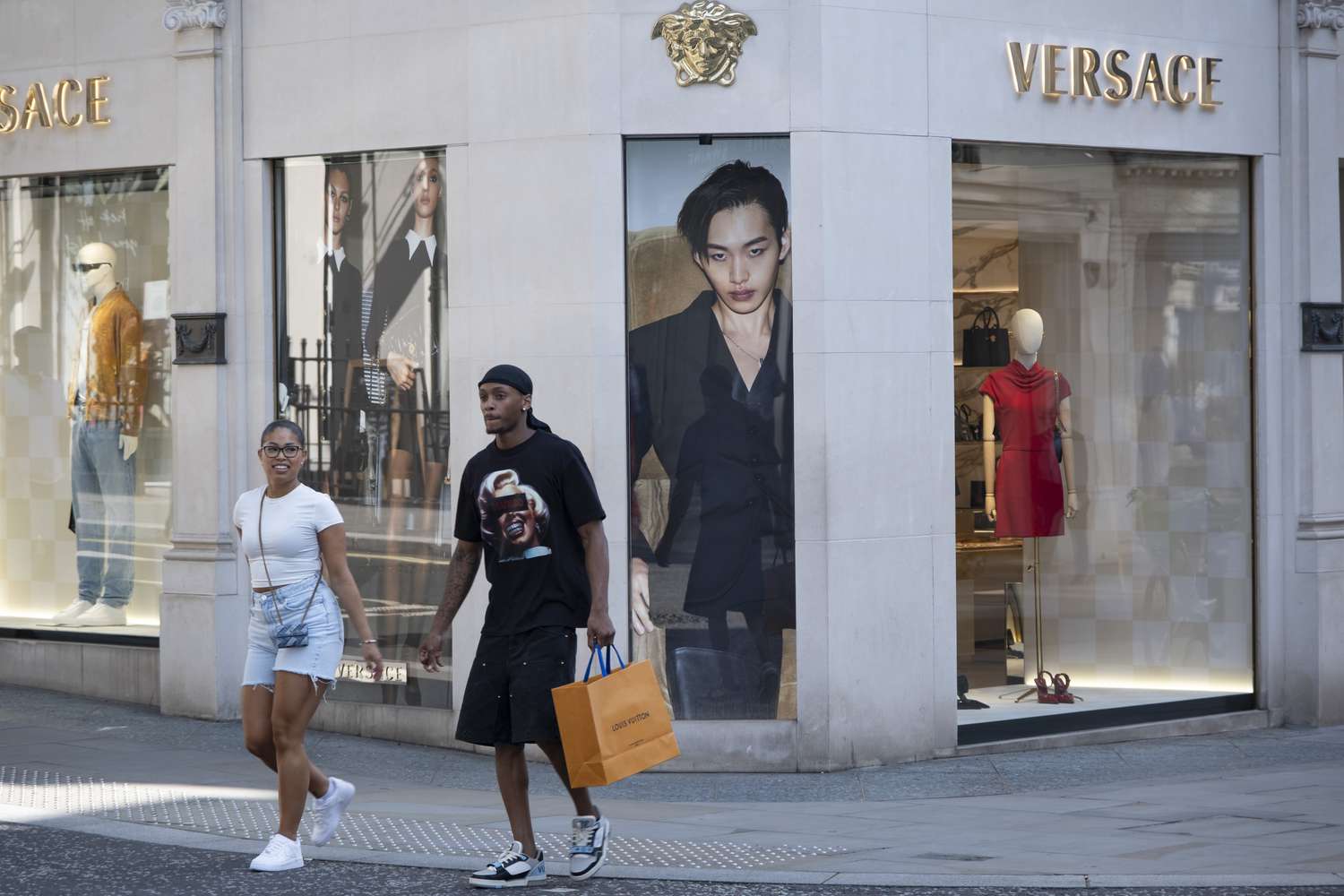 Versace store on Bond Street on 28th August 2024 in London, United Kingdom