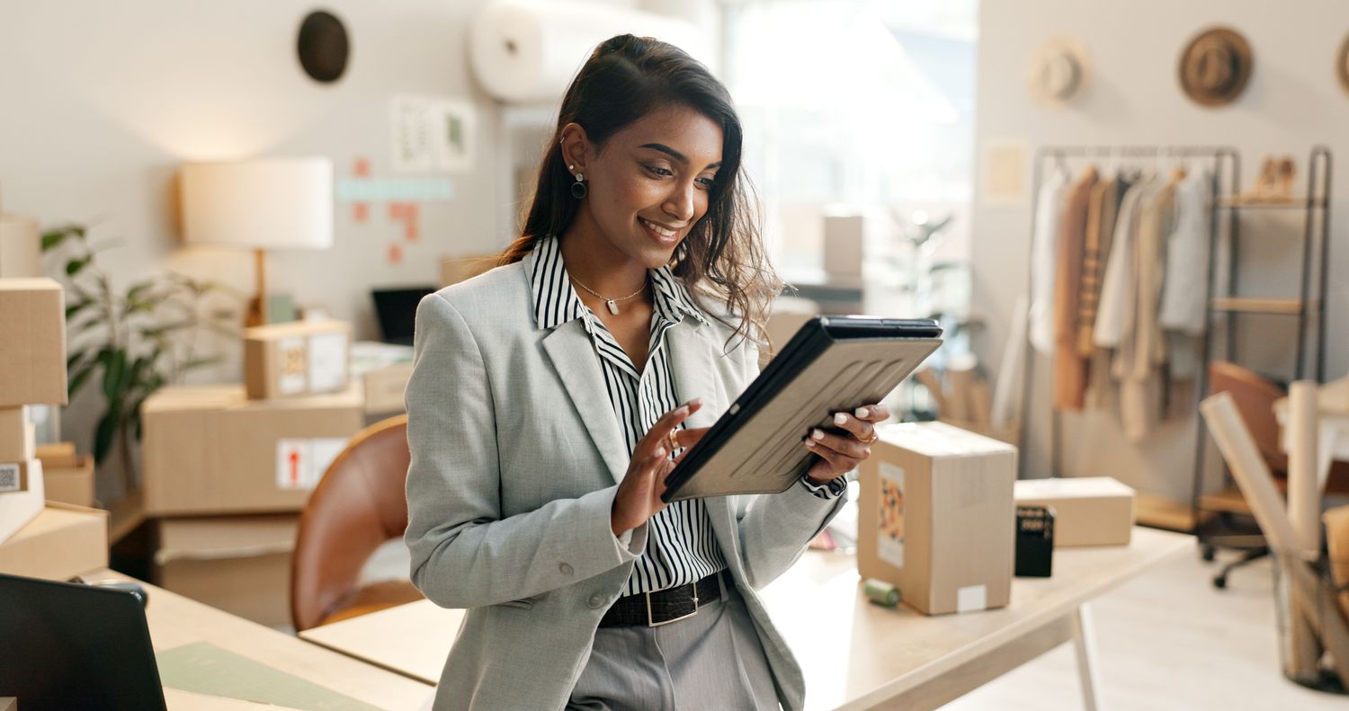 Entrepreneur with tablet