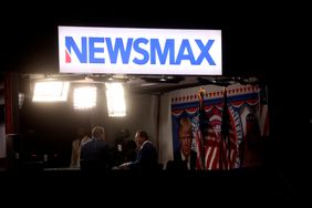 Newsmax signage during the Republican National Convention in July 2024