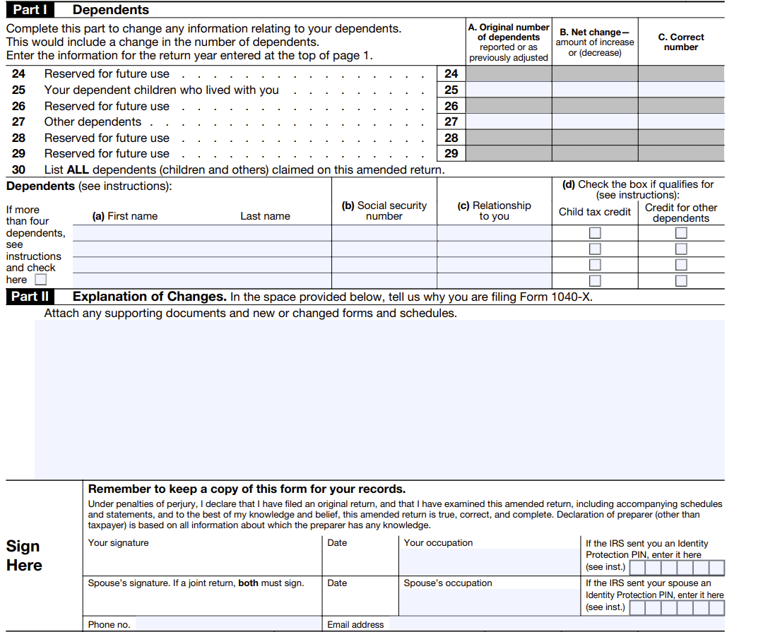 Form 1040-X (Page 2)