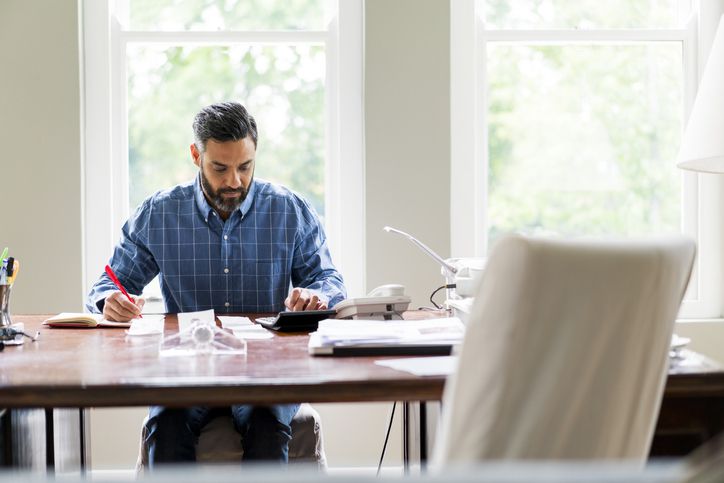 Man working from home