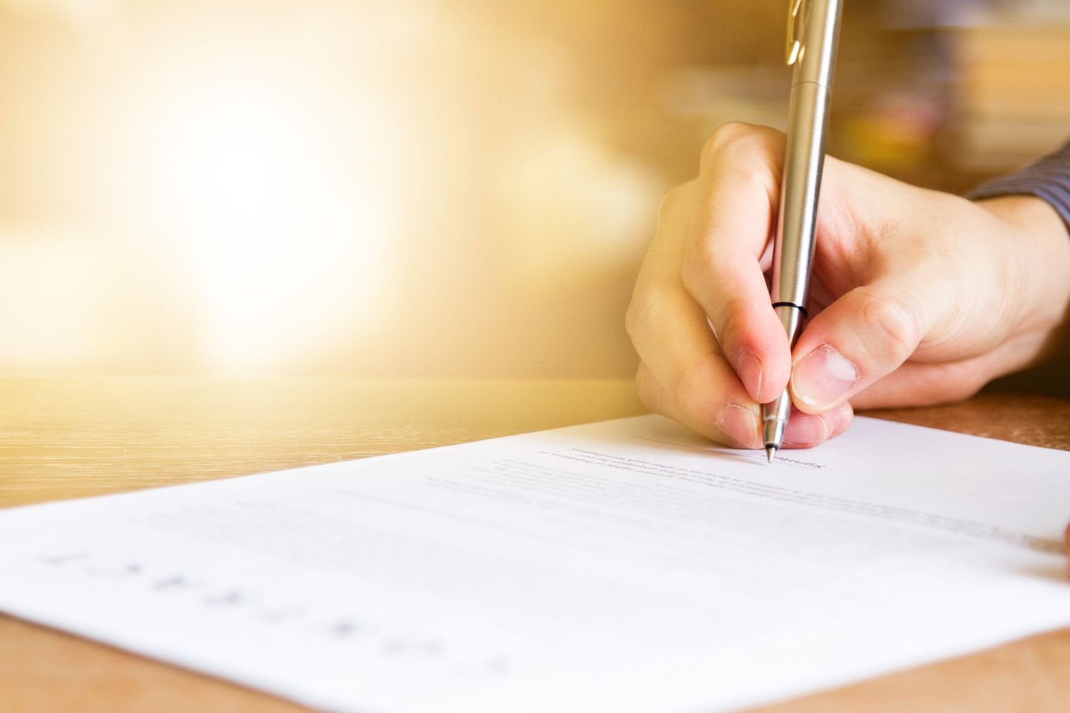 Business Man Signing Contract Document