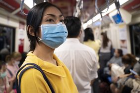 Woman wearing mask