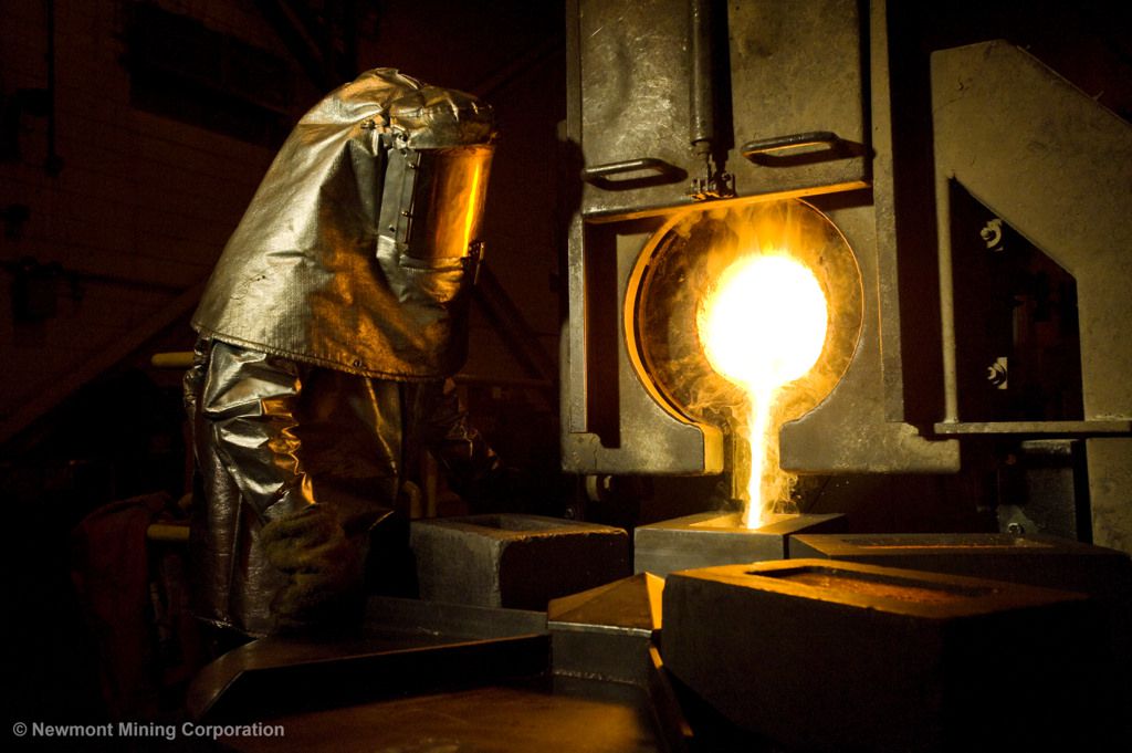 Photo of gold being poured