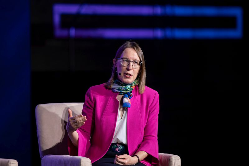Hester Peirce, a commissioner with the Securities and Exchange Commission, speaking at the DC Blockchain Summit in Washington, D.C., May 15, 2024