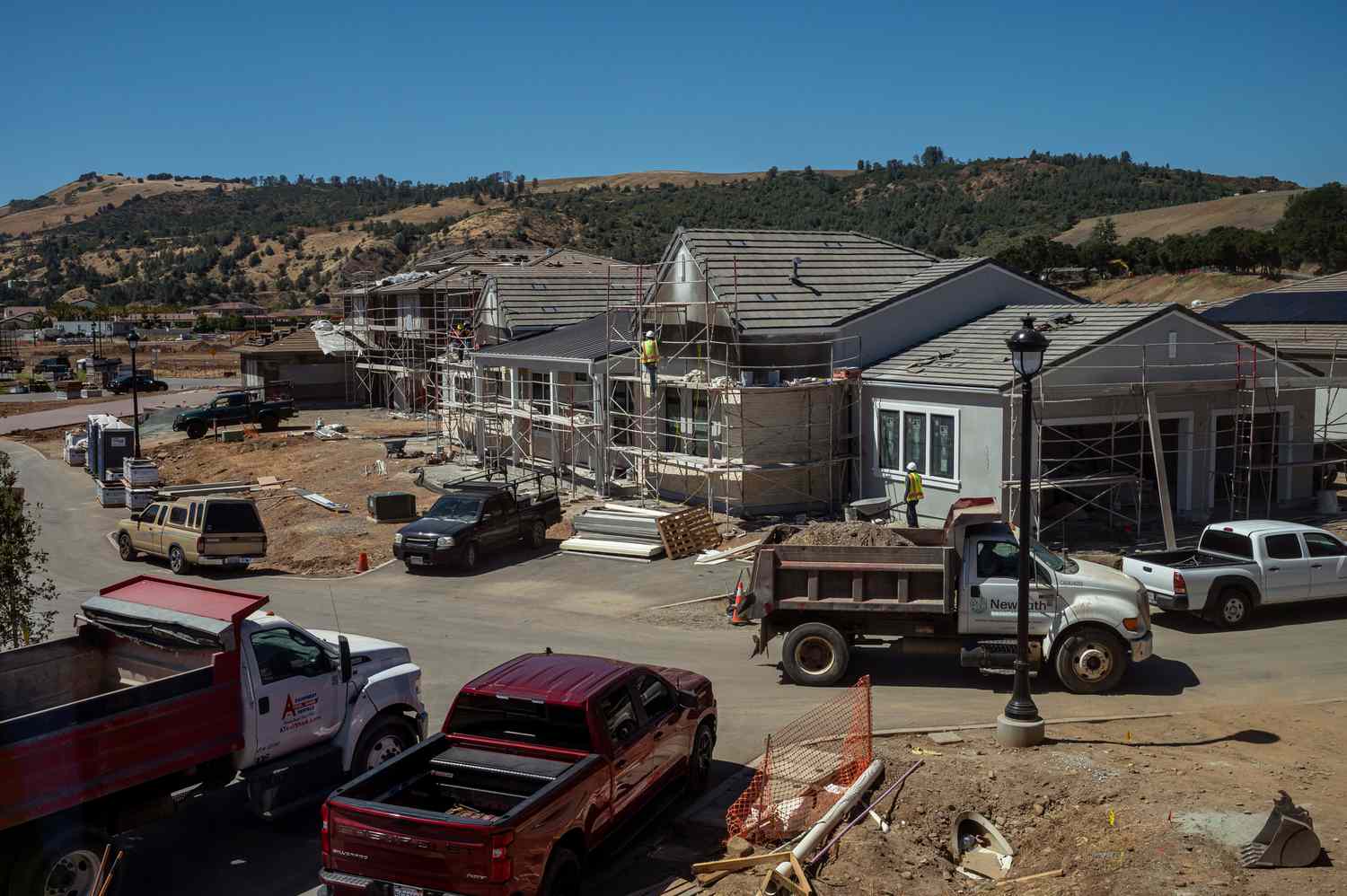 Construction at the Toll Brothers Borello Ranch Estates housing community in Morgan Hill, California, US, on Tuesday, June 4, 2024. 