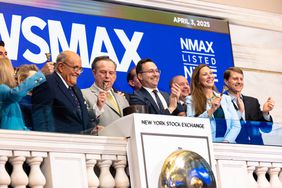 Newsmax CEO Chris Ruddy rang the opening bell of the New York Stock Exchange on Thursday.